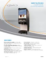 Cornelius 2 Flavor Post-Mix Cold Coffee Dispenser Quest 2000 Technical Specifications предпросмотр