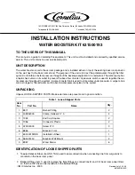 Preview for 1 page of Cornelius 631500193 Installation Instructions