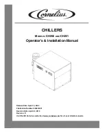 Preview for 1 page of Cornelius Chiller  ("CH" Series) CH 250 Operator'S & Installation Manual