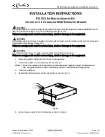 Preview for 1 page of Cornelius ED 2 Series Installation Instructions