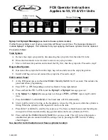 Предварительный просмотр 1 страницы Cornelius FCB V2 Operator Instructions