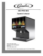 Cornelius IDC PRO 255 Operator'S Manual preview