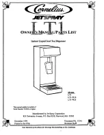 Cornelius JETSPRAY LT1 Owner'S Manual & Parts List preview