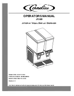 Предварительный просмотр 1 страницы Cornelius JT20D Operator'S Manual