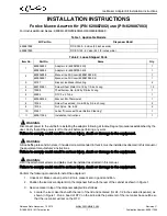 Preview for 1 page of Cornelius P/N 629087002 Installation Instructions