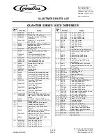 Preview for 3 page of Cornelius Quantum 45200001 Parts List