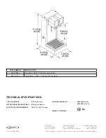 Предварительный просмотр 2 страницы Cornelius Tea Tower Specification Sheet