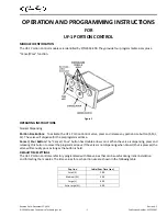 Cornelius UF-1 Portion Control Operation And Programming Instructions preview