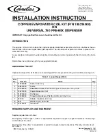 Предварительный просмотр 1 страницы Cornelius Universal 750 Pre-Mix Installation Instructions Manual