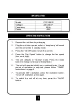 Preview for 5 page of Cornell CCF-E80R User Manual