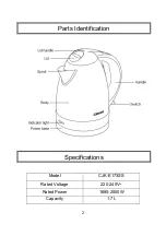 Preview for 3 page of Cornell CJK-E173SS User Manual