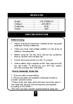 Preview for 4 page of Cornell CTF-PD65ECO User Manual