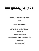 Preview for 1 page of CornellCookson SGHN4 Series Installation Instructions And Operation Manual