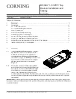 CORNING EDGE8 LC-MTP Installation And Testing preview