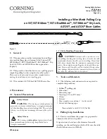 Preview for 1 page of CORNING SST Installing A Wire Mesh Pulling Grip