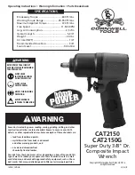 Cornwell Tools blue POWER CAT2150 Operating Instructions preview