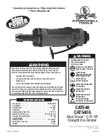 Cornwell Tools Blue Power CAT540 Operating Instructions preview