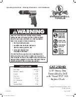 Cornwell Tools CAT-250HD Operating Instructions preview