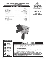 Preview for 1 page of Cornwell Tools CAT-375 Operating Instructions