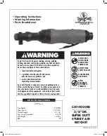 Cornwell Tools CAT-4050SD Operating Instructions preview