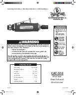 Preview for 1 page of Cornwell Tools CAT-510 Operating Instructions