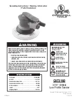 Preview for 1 page of Cornwell Tools CAT3160 Operating Instructions