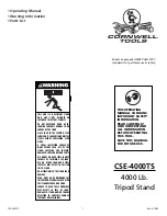 Cornwell Tools CSE-4000TS Operating Manual preview