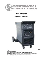 Предварительный просмотр 1 страницы Cornwell Tools MIG 250MGS Owner'S Manual