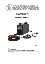 Cornwell Tools MMWP700DVI Owner'S Manual preview