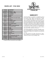 Preview for 8 page of Cornwell Tools PSG-1400 Operating Instructions Manual