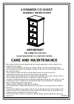 Preview for 1 page of CORONA 4 DRAWER CD CHEST Assembly Instructions