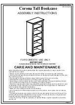 Preview for 1 page of CORONA Tall Bookcase Assembly Instructions