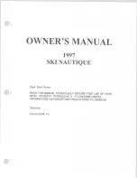 CORRECT CRAFT 1997 Ski Nautique Owner'S Manual preview