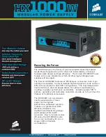 Preview for 1 page of Corsair CMPSU-1000HXAU Brochure & Specs