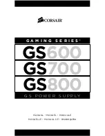 Preview for 1 page of Corsair GAMING SERIES GS600 Manual