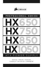 Preview for 1 page of Corsair HX1050 Manual