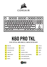 Corsair K60 PRO TKL Quick Start Manual preview