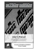 Preview for 2 page of Corsair Professional HX750W User Manual