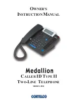 Cortelco Medallion 3220 Owner'S Instruction Manual preview