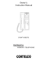 Cortelco Patriot II Owner'S Instruction Manual preview