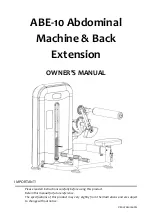 Предварительный просмотр 1 страницы Cortex Omega ABE-10 Owner'S Manual