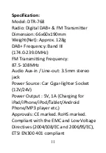 Preview for 12 page of CORUS DTR-768 User Manual