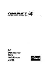 CORVUS OMNINET/4 Installation Manual preview