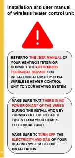 Предварительный просмотр 70 страницы Cosa Alarko Installation And User Manual