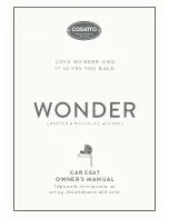 Предварительный просмотр 1 страницы Cosatto Wonder Owner'S Manual