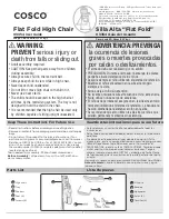 Cosco Flat Fold High Chair 03354 User Manual preview