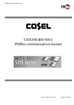 Предварительный просмотр 1 страницы Cosel CHS series Communications Manual