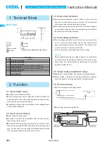 Предварительный просмотр 3 страницы Cosel UAF500S Series Instruction Manual