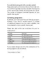 Preview for 17 page of Coselgi melodia CMe 10-M User Instructions