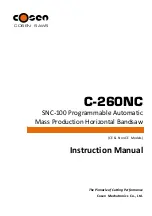 Cosen C-260NC Instruction Manual предпросмотр